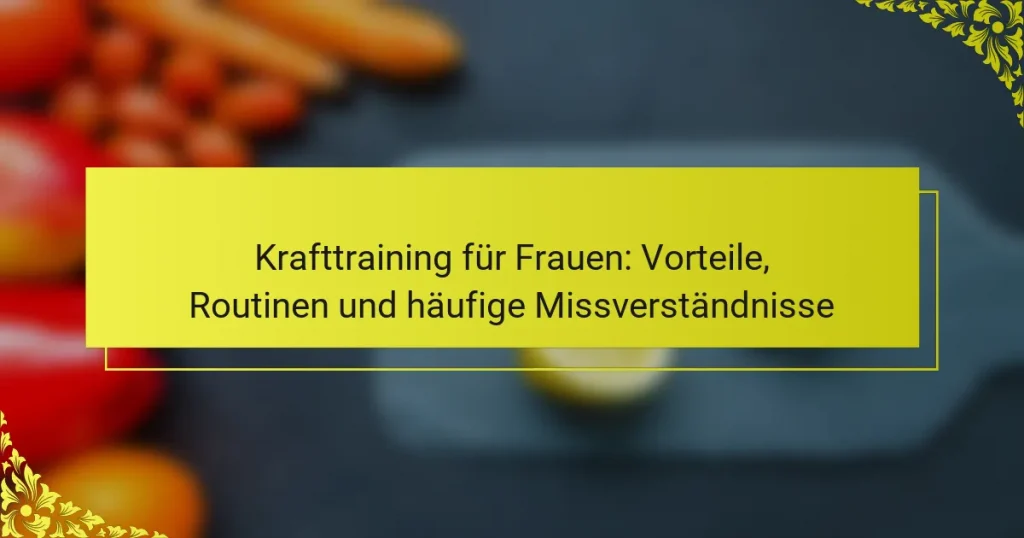 Krafttraining für Frauen: Vorteile, Routinen und häufige Missverständnisse