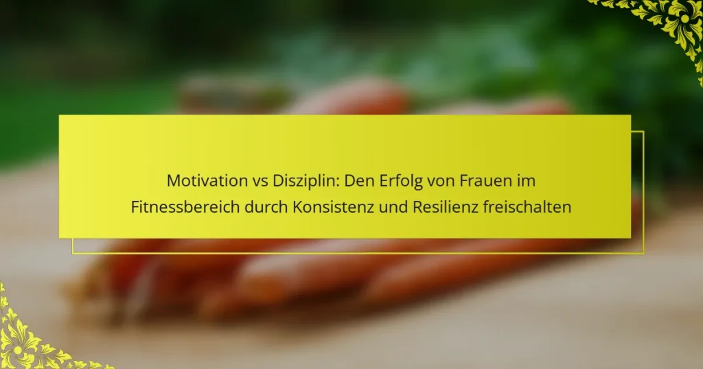 Motivation vs Disziplin: Den Erfolg von Frauen im Fitnessbereich durch Konsistenz und Resilienz freischalten
