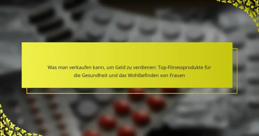 Was man verkaufen kann, um Geld zu verdienen: Top-Fitnessprodukte für die Gesundheit und das Wohlbefinden von Frauen